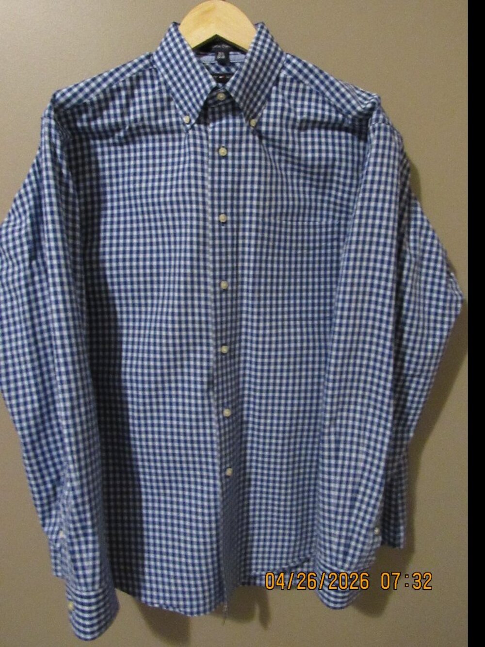 Tommy Hilfiger Long-Sleeve Button-Down Shirt - 15.5 x 34/35